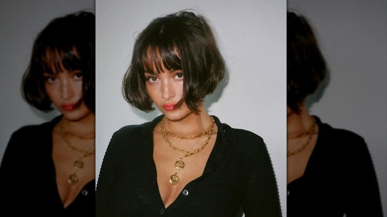 Woman on Instagram with a French bob