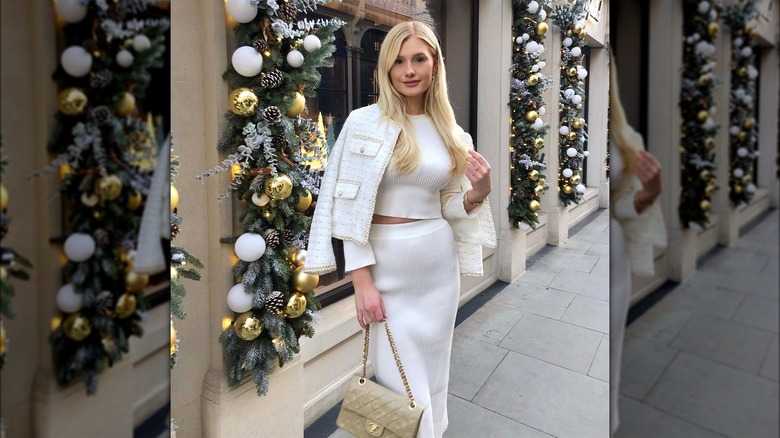 Woman in a white co-ord