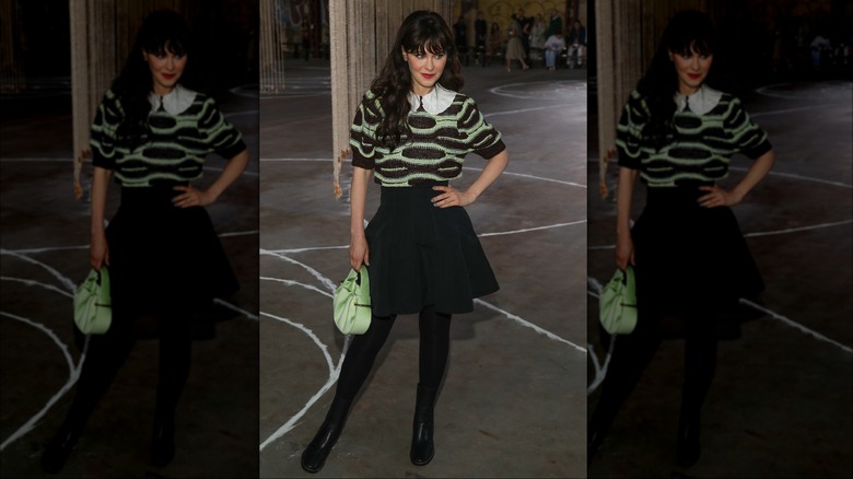 Zooey Deschanel at New York Fashion Week