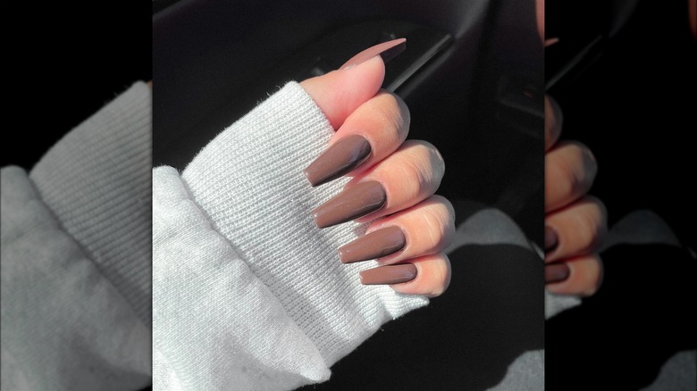 Light brown nails