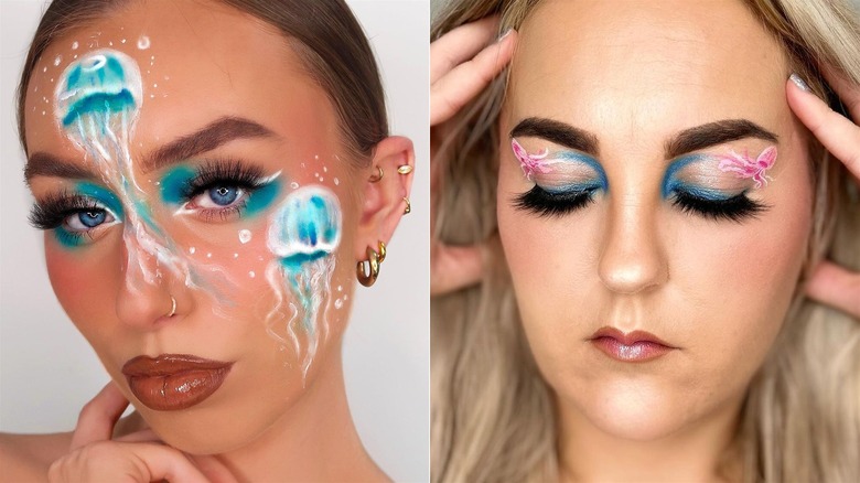 Women with jellyfish makeup