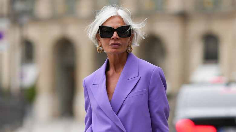 Woman wearing sunglasses