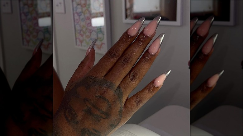 Silver-tipped nails