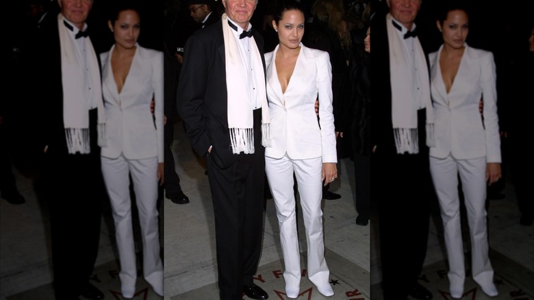 angelina jolie and jon voight at vanity fair party