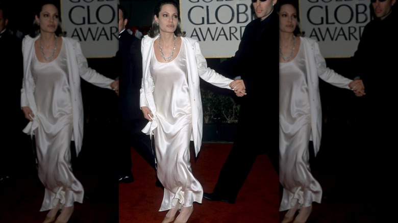 angelina jolie at the golden globes with her brother