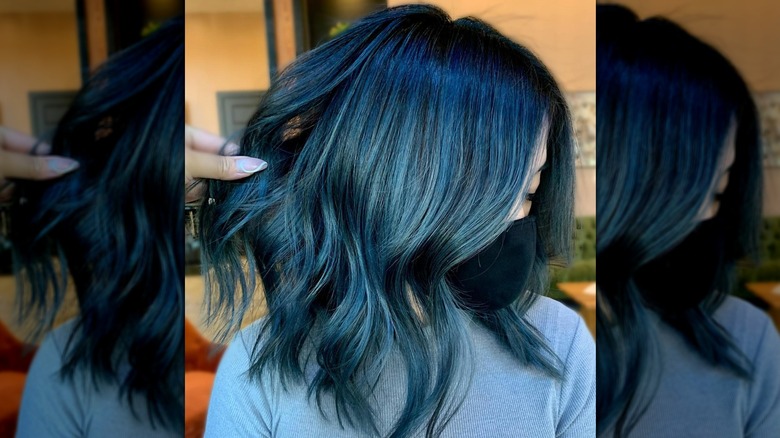 blue black hair