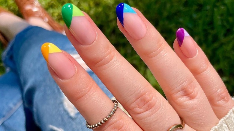 Multicolored nail art