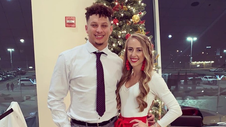 Brittany Mahomes with Patrick Mahomes in 2018