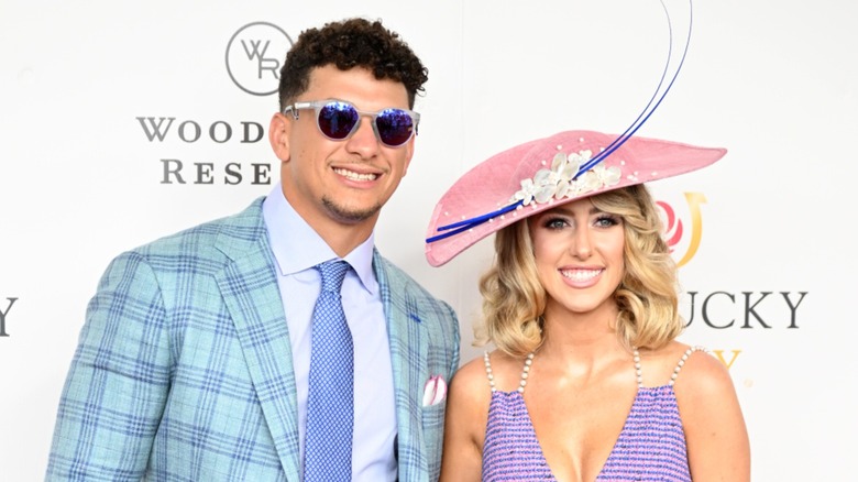 Patrick Mahomes and Brittany Mahomes at the Kentucky Derby