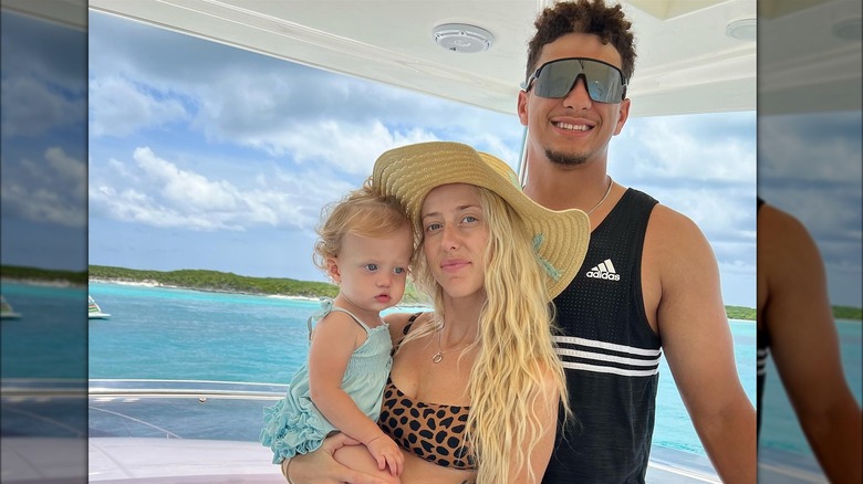 Brittany Mahomes with her family