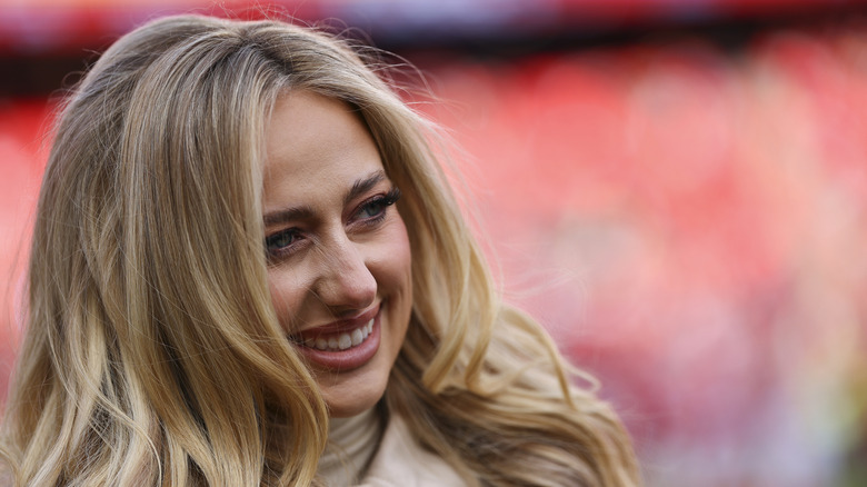 Brittany Mahomes attending an AFC playoff game in 2025