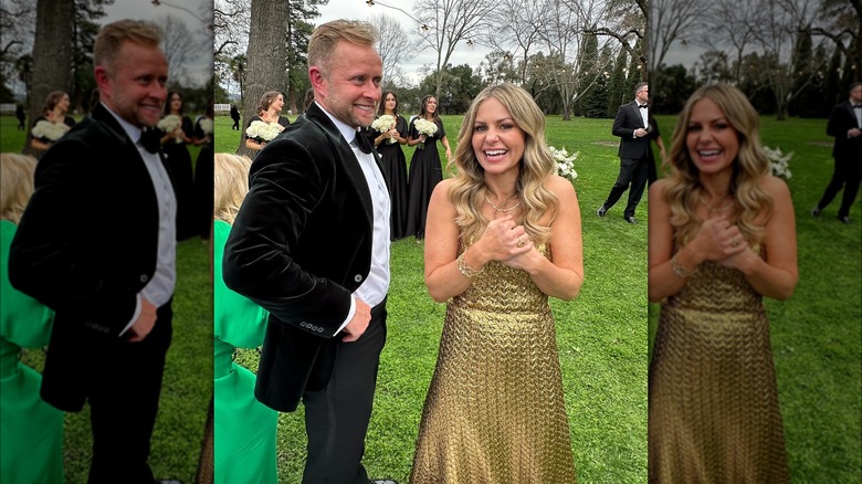 Candace Cameron Bure in a gold dress