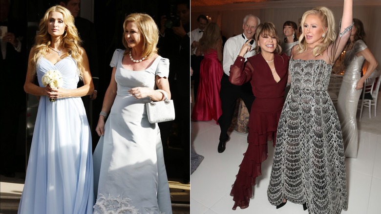 Kathy Hilton at her daughters' weddings