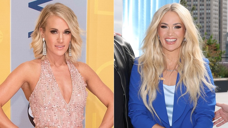 Carrie Underwood with and without extensions