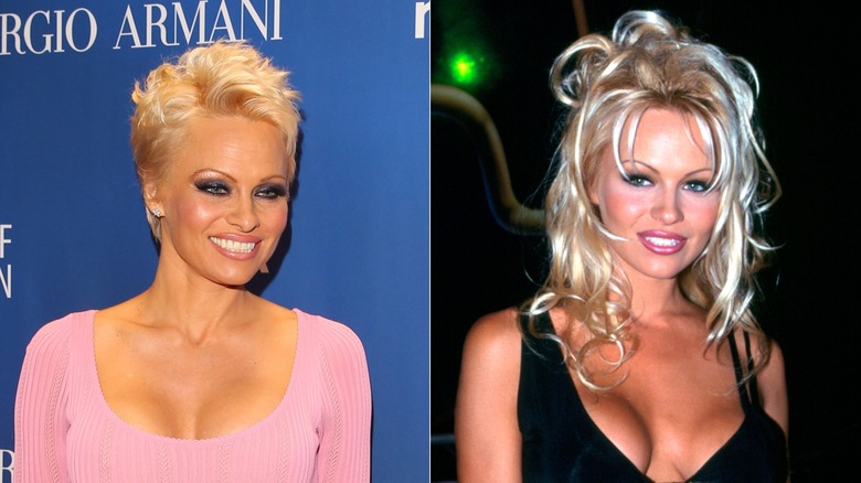 Pamela Anderson with and without extensions