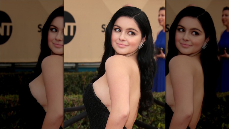 Ariel Winter showing her breast reduction scar