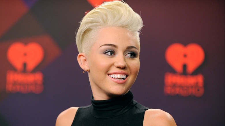 Miley Cyrus smiling