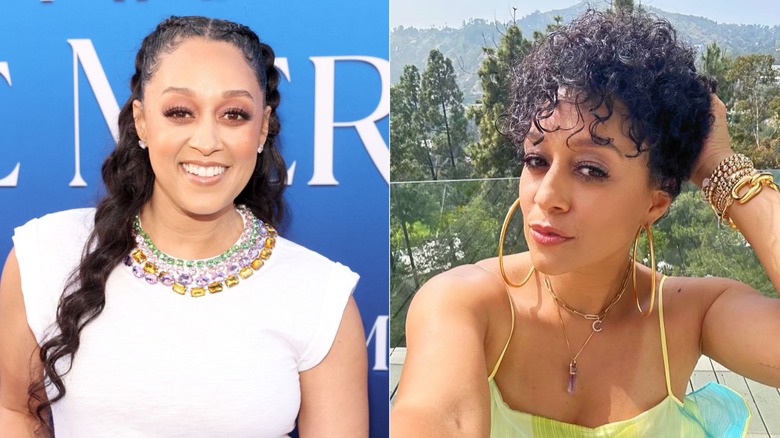 Tia Mowry with long and short hair