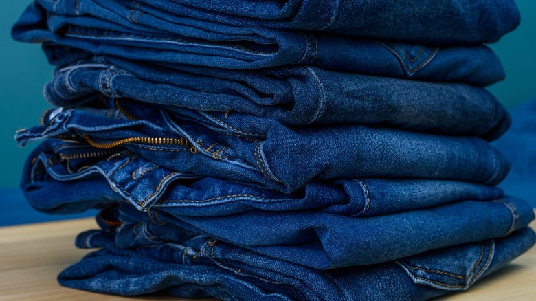 Stack of jeans