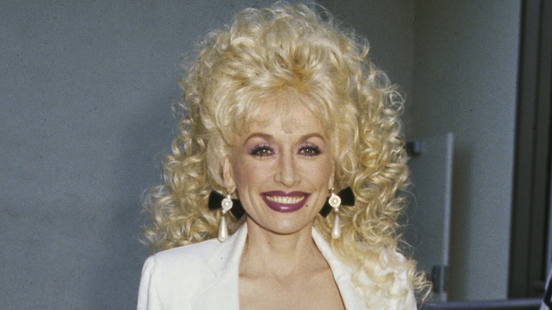 Dolly Parton with a perm