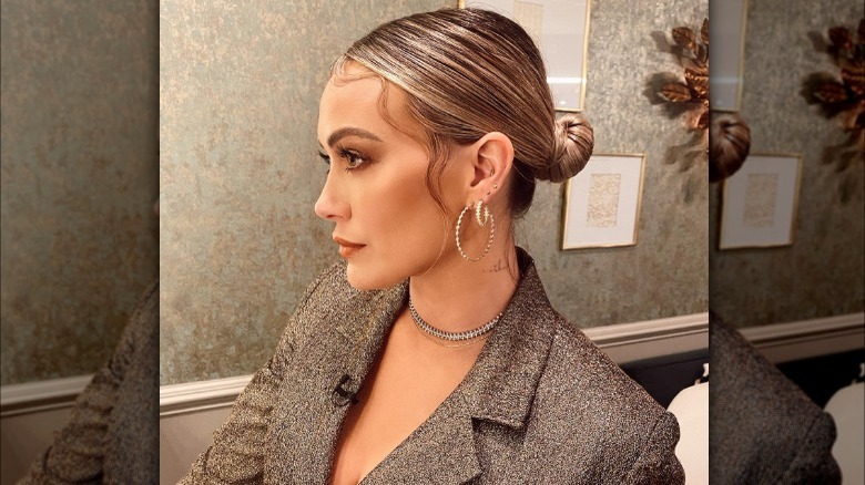 Hilary Duff with upsweep and sculpted bang