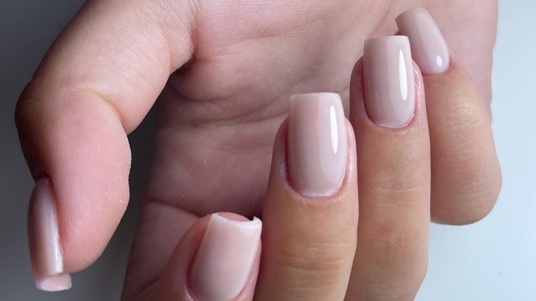 Light beige or chai latte nails