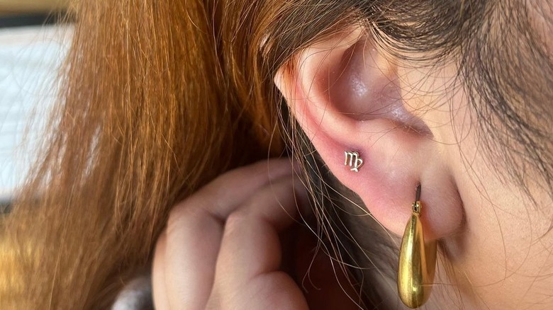 Virgo symbol earring