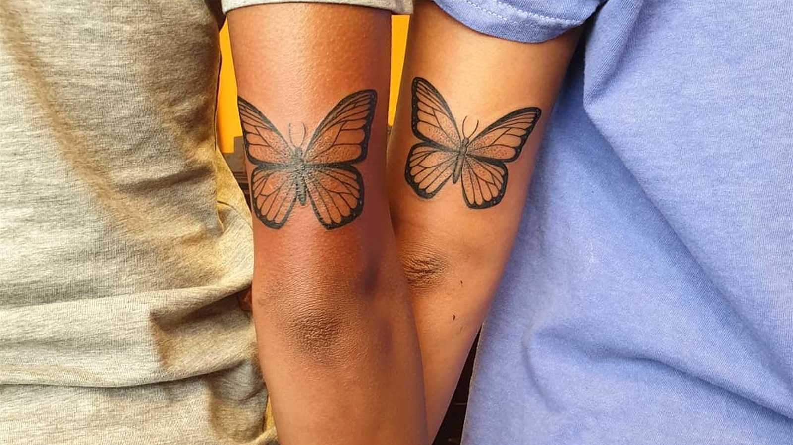 Matching butterfly tattoo for best friends