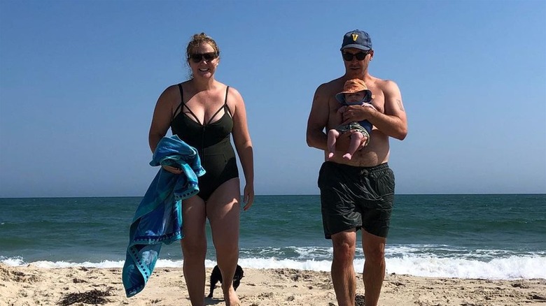 Amy Schumer with her husband & son