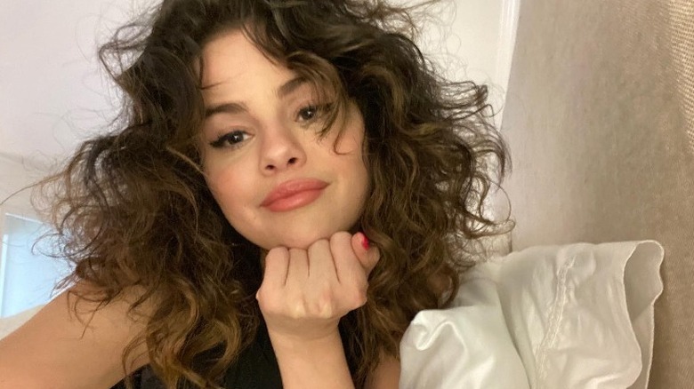 Selena Gomez with natural curls