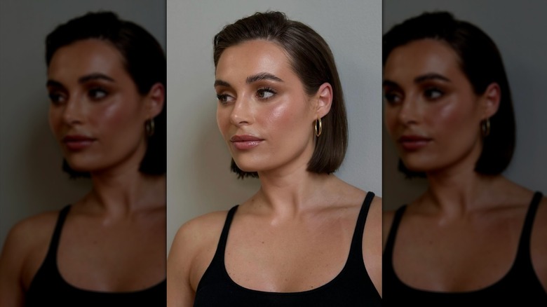 Sleek brown bob