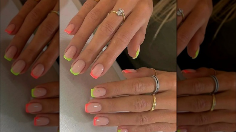 summer french manicure design