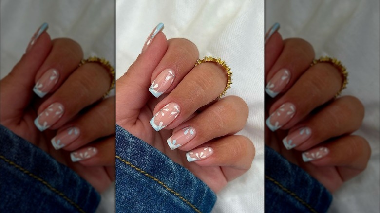 summer french manicure design