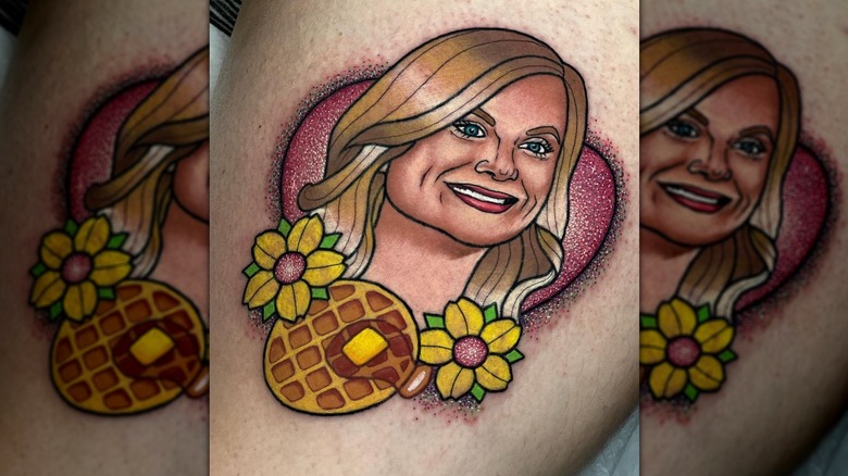 Leslie Knope glitter tattoo