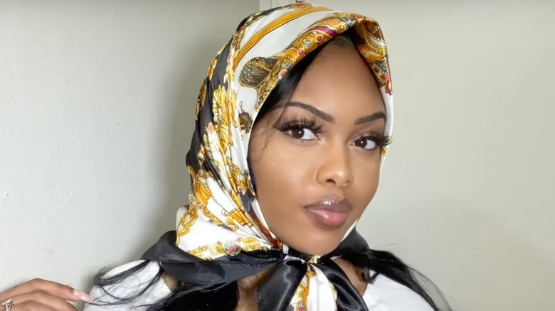 Woman wearing headscarf