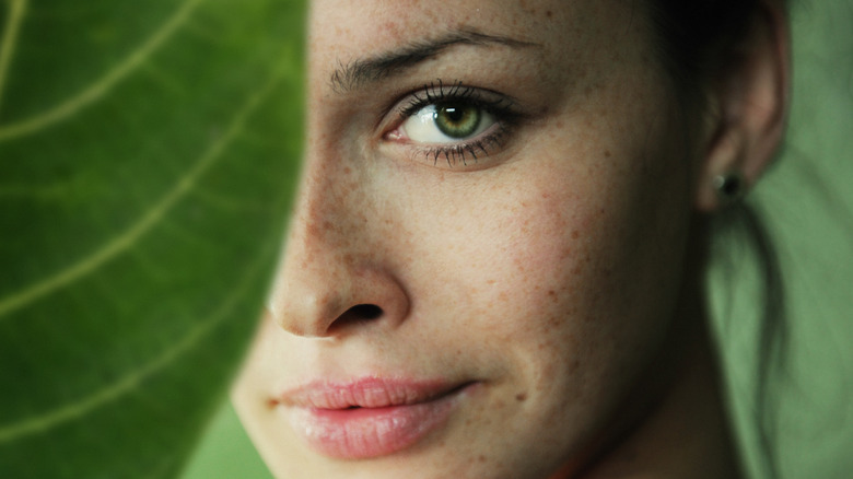 Green eyed woman