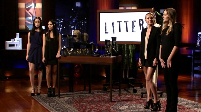 Rachael Mann and Mackenzie Burdick pitching Litter Jewelry on Shark Tank Season 3