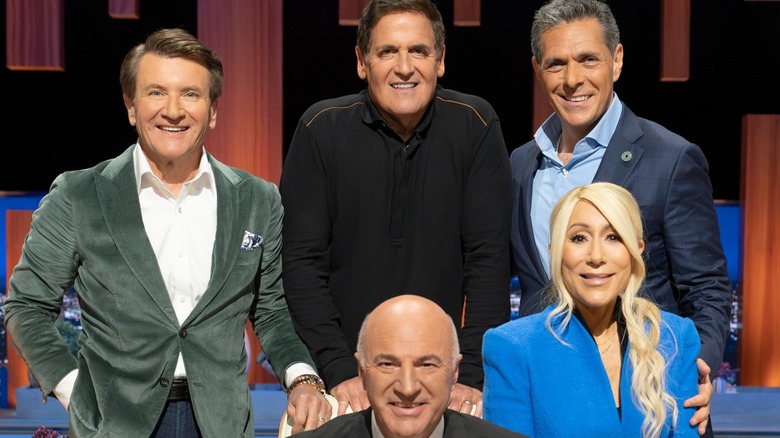 The cast of Shark Tank posing together