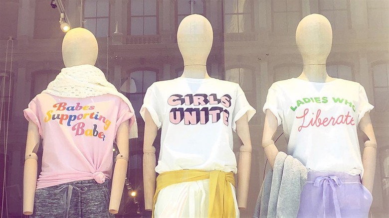 The Style Club T-shirts on mannequins