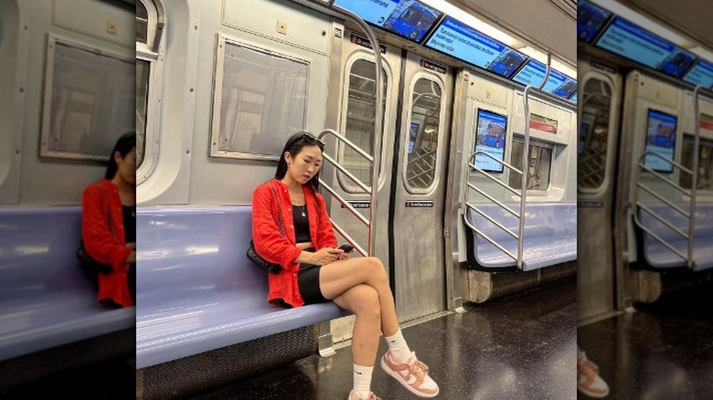 woman on subway