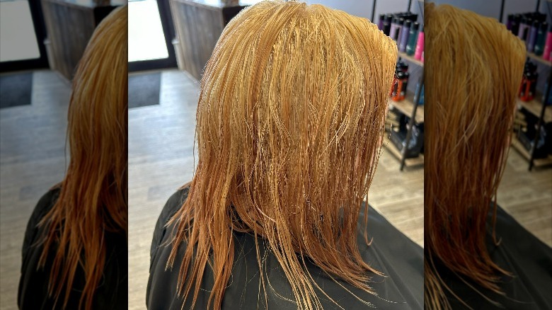 Orange hair from bleach