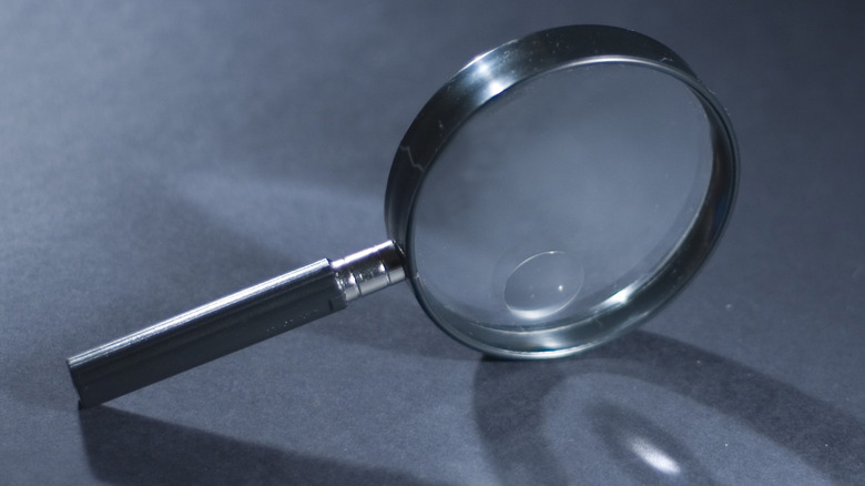 Magnifying glass with shadow