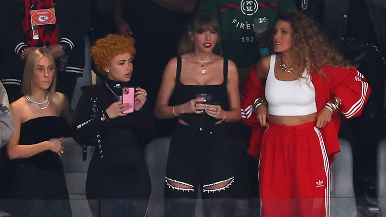 Taylor Swift and friends at the Super Bowl 