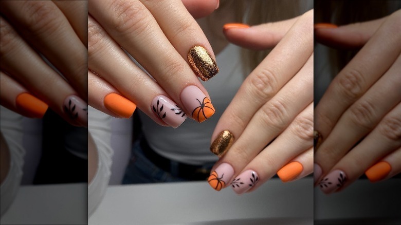 pumpkin nails