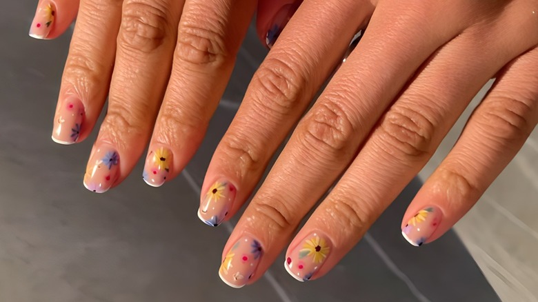 Zendaya's garden nails