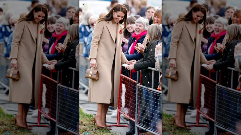 Kate Middleton walking on mud