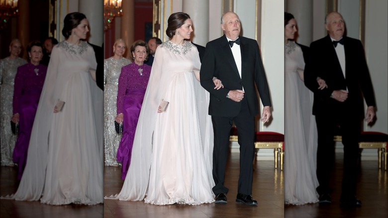 Kate Middleton in a nude colored dress