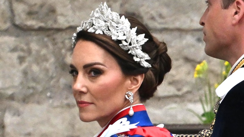 Kate Middleton wearing crown