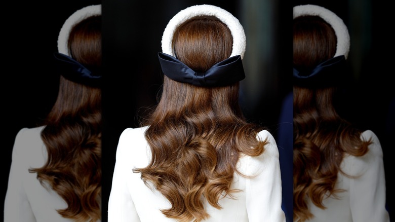 Kate Middleton navy bow