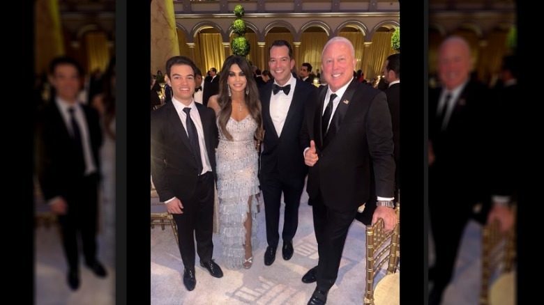 Kimberly Gulifoyle poses with three men at Inauguration